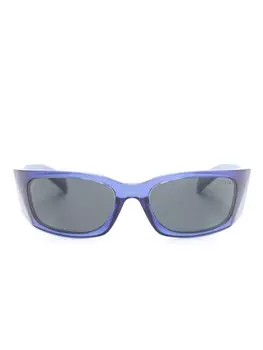 Prada Eyewear солнцезащитные очки в прямоугольной оправе, синий