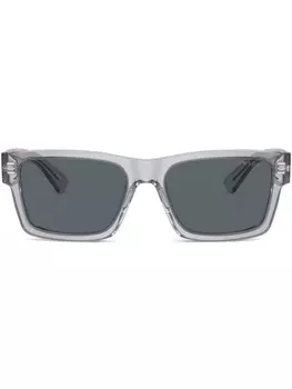 Prada Eyewear солнцезащитные очки в прямоугольной оправе, серый