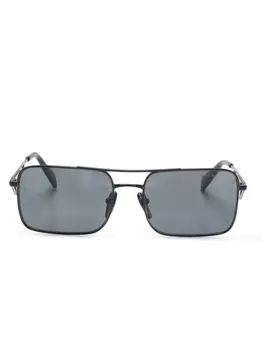 Prada Eyewear солнцезащитные очки в прямоугольной оправе, черный