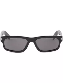 Prada Eyewear солнцезащитные очки в прямоугольной оправе, черный
