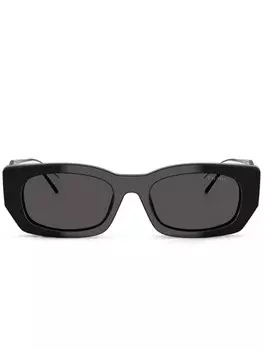 Prada Eyewear солнцезащитные очки в прямоугольной оправе, черный