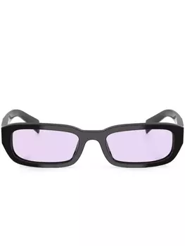 Prada Eyewear солнцезащитные очки в прямоугольной оправе, черный
