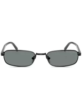 Prada Eyewear солнцезащитные очки в прямоугольной оправе, черный