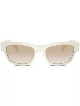Prada Eyewear солнцезащитные очки в прямоугольной оправе, нейтральный