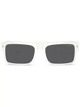 Prada Eyewear солнцезащитные очки в прямоугольной оправе, белый