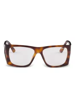 Prada Eyewear square-frame очки, коричневый