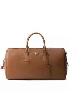 Prada фактурная дорожная сумка, коричневый