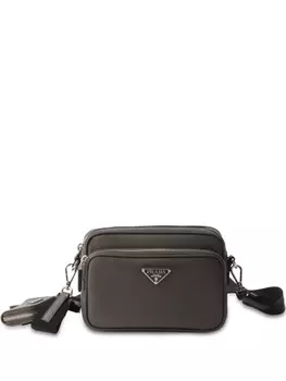 Prada фактурная сумка через плечо, серый