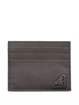 Prada фактурный картхолдер, серый