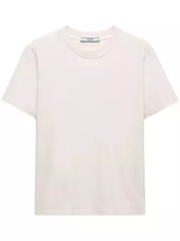 Prada футболка из джерси с логотипом, розовый