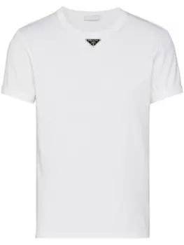 Prada футболка с логотипом, белый