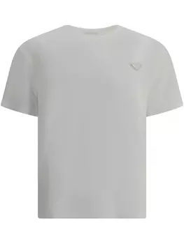 Prada футболка с логотипом, белый