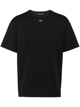 Prada футболка с логотипом, черный