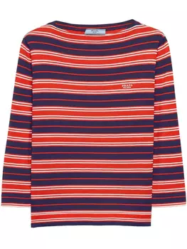 Prada футболка в полоску, красный