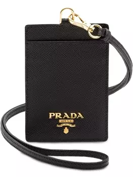 Prada футляр для бэйджа, черный