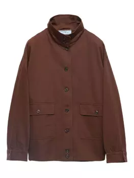 Prada габардиновая куртка-рубашка Old, коричневый