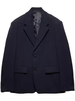 Prada габардиновый пиджак, синий