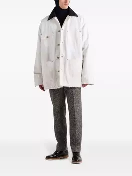 Prada хлопковая рубашка куртка, белый