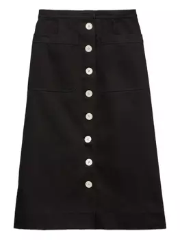 Prada хлопковая юбка, черный