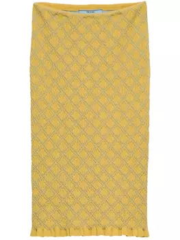 Prada хлопковая юбка, желтый
