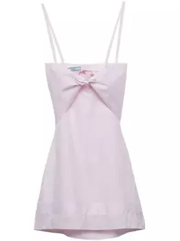 Prada хлопковое мини-платье, розовый