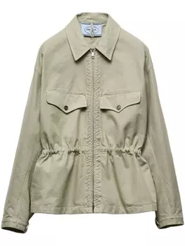 Prada хлопковый блузон, зеленый