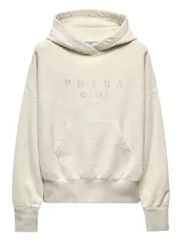 Prada худи из джерси, нейтральный