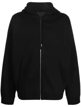 Prada худи Re-Nylon с логотипом, черный