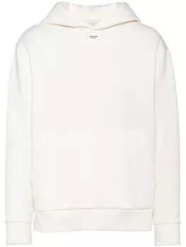 Prada худи с логотипом, белый