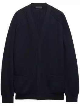 Prada кардиган с V-образным вырезом, синий