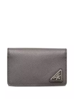 Prada картхолдер из сафьяновой кожи, серый