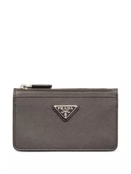 Prada картхолдер из сафьяновой кожи, серый