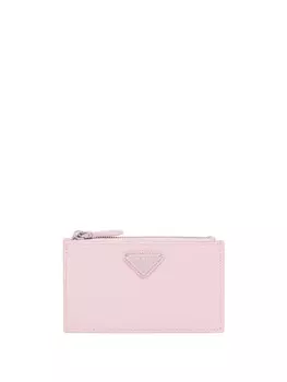 Prada картхолдер с логотипом, розовый
