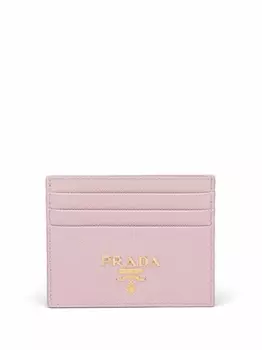 Prada картхолдер с логотипом, розовый