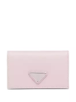 Prada картхолдер с логотипом, розовый