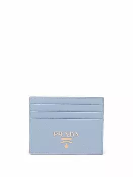 Prada картхолдер с логотипом, синий