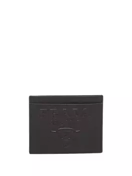 Prada картхолдер с тисненым логотипом, черный