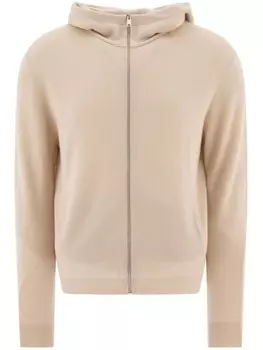 Prada кашемировая толстовка с капюшоном, нейтральный цвет