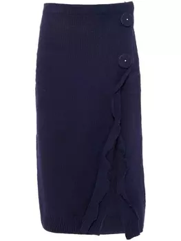 Prada кашемировая юбка, синий