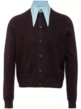 Prada кашемировый кардиган, коричневый