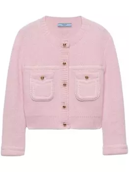 Prada кашемировый кардиган, розовый