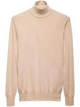 Prada кашемировый свитер с высоким воротом, нейтральный цвет