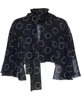 Prada кейп в горох, синий