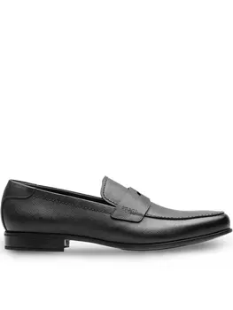 Prada классические лоферы из кожи Saffiano, черный