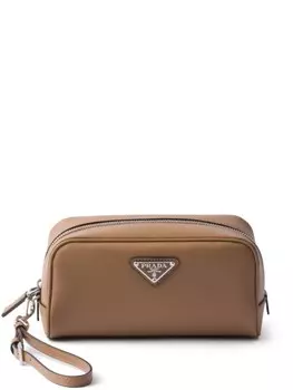 Prada клатч из сафьяновой кожи, коричневый