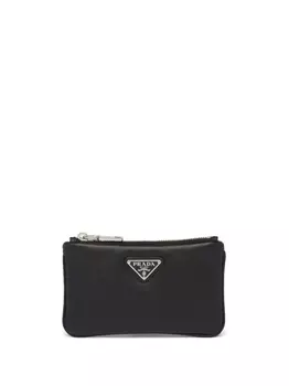 Prada клатч с логотипом, черный