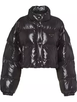Prada короткий пуховик, черный