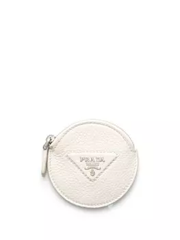 Prada кошелек для монет с логотипом, белый