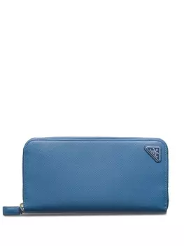 Prada кошелек из сафьяновой кожи с логотипом, синий