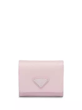 Prada кошелек из сафьяновой кожи с логотипом, розовый